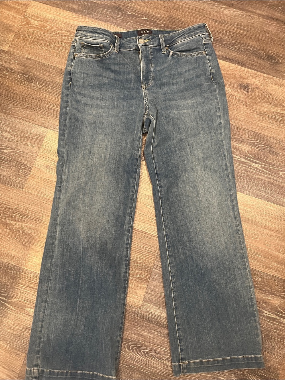 NYDJ Women's Medium Blue Straight Leg Jeans